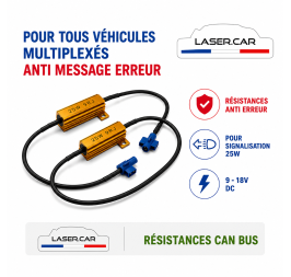 RESISTANCES universelle pour LED - Anti-erreur / Warning Canceller