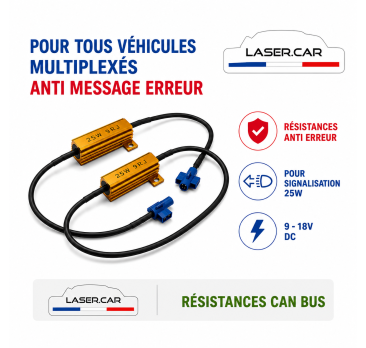 RESISTANCES universelle pour LED - Anti-erreur / Warning Canceller